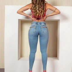 PIT BULL JEANS Tight Pants With Butt Lift Effect And Shaping Waist - 61558 Movement
