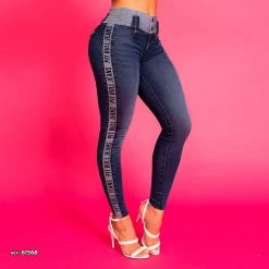 PL JEANS Skinny Pants Magic Waistband With PBJ Logomania - 61568 Movement