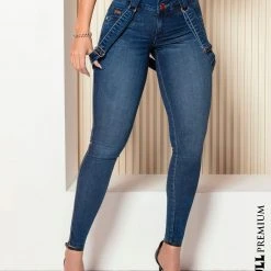 PIT BULL JEANS Identity 61719 - Skinny Shaping Jeans With Removable Suspender