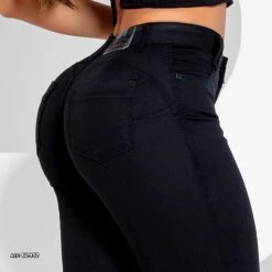 PIT BULL JEANS High Waisted Pants Basic Black - 62952