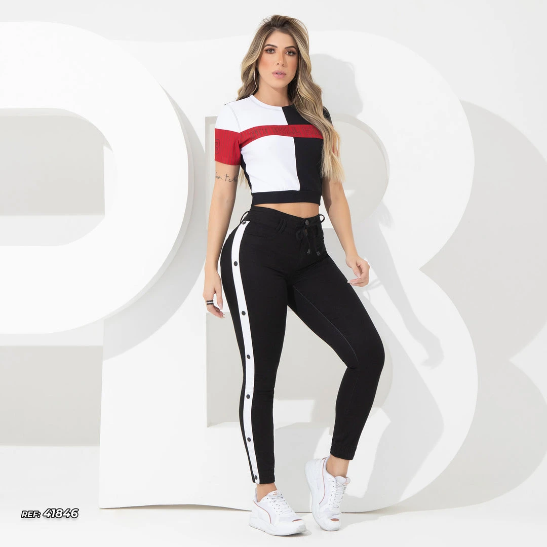 REPRESENTAÇÃO JEANS WOMEN COLLOR JOGGER PANTS - 41846 Turbo Collection 7 REPRESENTAÇÃO JEANS WOMEN COLLOR JOGGER PANTS - 41846 Turbo Collection
