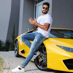 PL JEANS Destroyed Slim Jeans - 60051