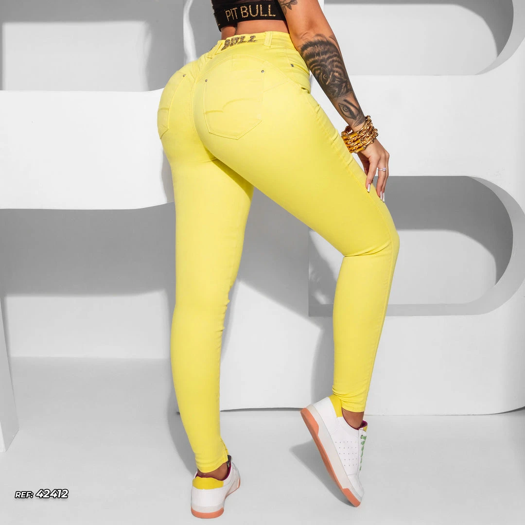 PIT BULL JEANS Yellow Hot Pants Skinny - 42412 Conecte-Se 6 PIT BULL JEANS Yellow Hot Pants Skinny - 42412 Conecte-Se
