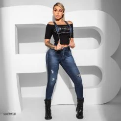 PIT BULL JEANS Conecte-Se Skinny Pants With Versatile Suspenders - 59381