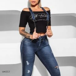 PIT BULL JEANS Conecte-Se Skinny Pants With Versatile Suspenders - 59381