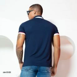 PL MALHA 60412 - Men's Comfortable Polo Shirt With Color Block And Logomania