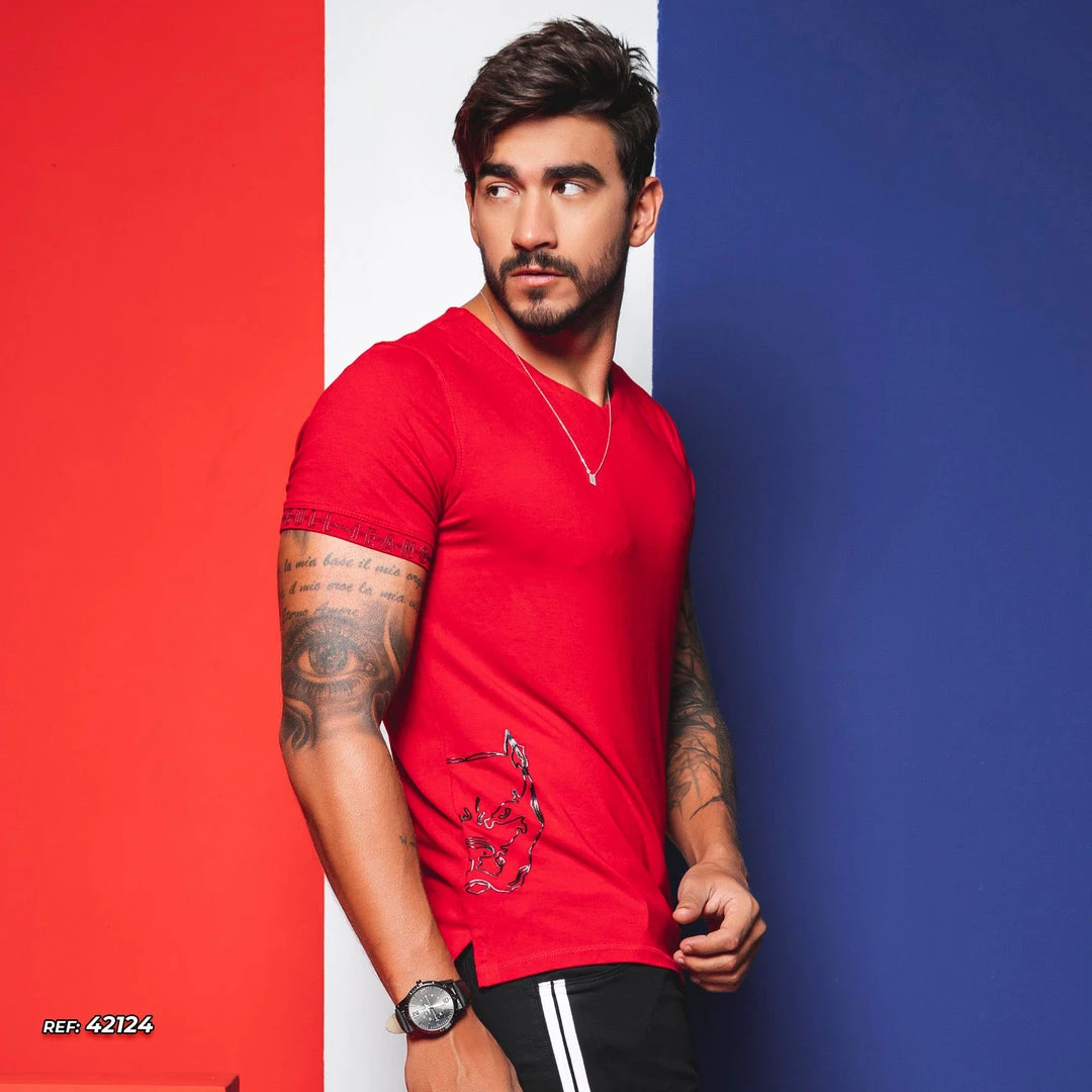 PL REPRESENTAÇÃO MALHA MEN V-NECK SHIRT- 42124 4 PL REPRESENTAÇÃO MALHA MEN V-NECK SHIRT- 42124