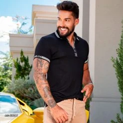 PL MALHA Polo Shirt B&W - 59396 7 PL MALHA Polo Shirt B&W - 59396