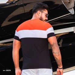 PL MALHA T-shirt Collar Colorblock - 59576 Conecte-Se