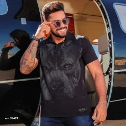 PL MALHA Polo Shirt Animal Face - 59936