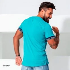 PL REPRESENTAÇÃO MALHA Long Line Green T-shirt - 60115 Men