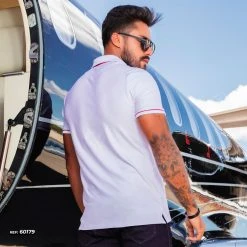 PL MALHA Personalized White Polo Shirt - 60179