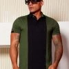 PL MALHA NEWS 61688 - Men's Green Military Polo T-Shirt 2 PL MALHA NEWS 61688 - Men's Green Military Polo T-Shirt