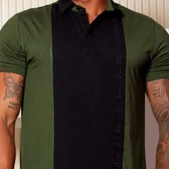 PL MALHA NEWS 61688 - Men's Green Military Polo T-Shirt 9 PL MALHA NEWS 61688 - Men's Green Military Polo T-Shirt