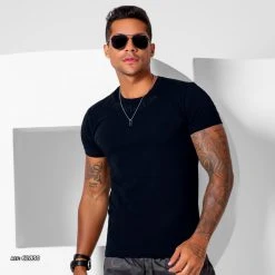 PL MALHA Basic Black T-shirt Round Neck - 62830