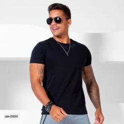 PL MALHA Basic Black T-shirt Round Neck - 62830