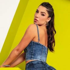 PIT BULL JEANS Cropped Corset Jeans - 59713