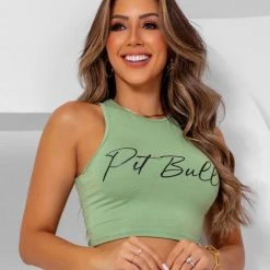 PIT BULL MALHA NEWS 60443 - Cropped With Runner Back And Colors