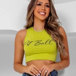 PIT BULL MALHA NEWS 60443 - Cropped With Runner Back And Colors