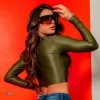 PL MALHA 61675 - Crop Top Long Sleeve With Logomania 1 PL MALHA 61675 - Crop Top Long Sleeve With Logomania