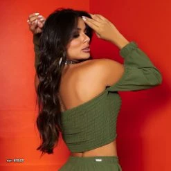 PL MALHA Cropped Modeling With Elastic And Long Sleeves - 61933 Movement