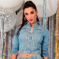 REPRESENTAÇÃO JEANS Exclusive Jacket Handmade Rhinestone - 60848