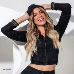 REPRESENTAÇÃO JEANS WOMEN TRUCKER DENIM JACKET - 40624 Fashion Tops