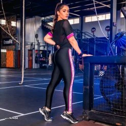 PL FITNESS Legging Pants Fitness Neon Details - 41468