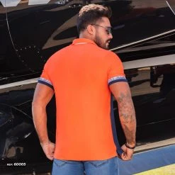 PL MALHA Color Block Men's Polo - 60005 Conecte-Se