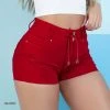 PIT BULL JEANS Red Sports Shorts With Drawstring - 36553