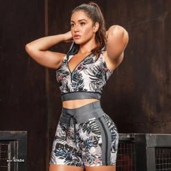 PL FITNESS Fit Floral Short - 41454