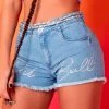 REPRESENTAÇÃO JEANS Women Frayed Shorts Butt Lifting Effect - 59664