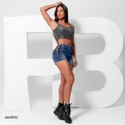 PIT BULL JEANS Loose Short With Chain - 59714