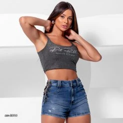 PIT BULL JEANS Loose Short With Chain - 59714