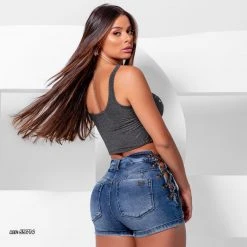 PIT BULL JEANS Loose Short With Chain - 59714