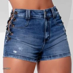 PIT BULL JEANS Loose Short With Chain - 59714