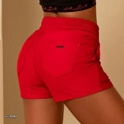 PL MALHA Red Shorts Butt Lifting Effect With Waist Shaping - 61261 Movement