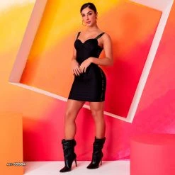 PL REPRESENTAÇÃO MALHA Women Sexy Dress With Logomania - 59984