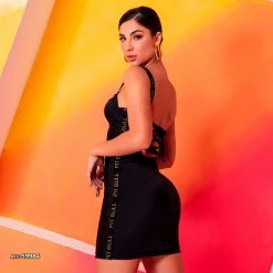 PL REPRESENTAÇÃO MALHA Women Sexy Dress With Logomania - 59984