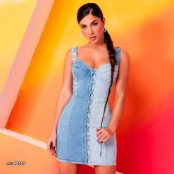 REPRESENTAÇÃO JEANS Bicolor Jeans Dress - 60555 Women