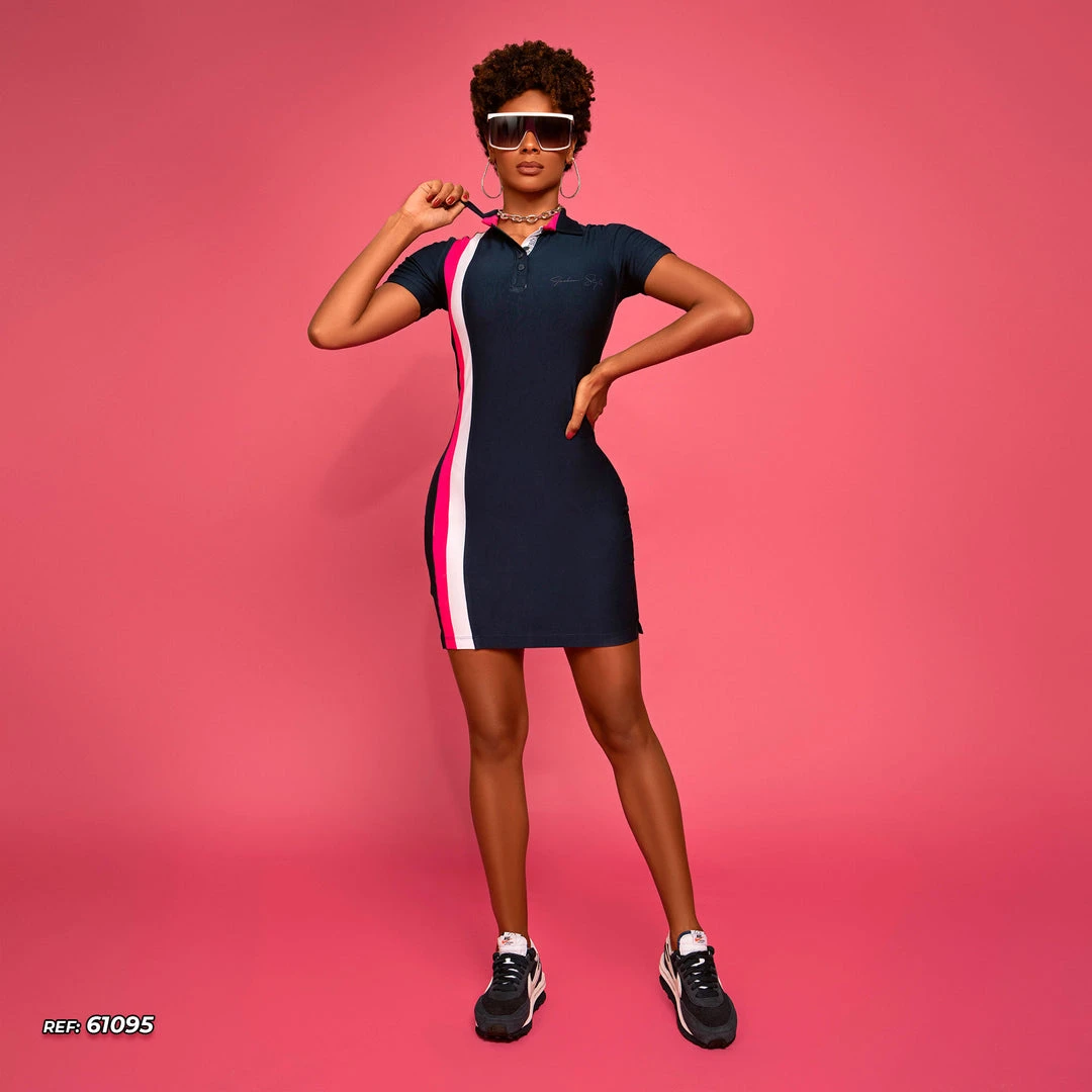 PL MALHA Movement Polo Dress Perfect Fit With Short Sleeves - 61095 6 PL MALHA Movement Polo Dress Perfect Fit With Short Sleeves - 61095