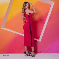 AQUISIÇÃO TRICOT Sexy Knit Midi Dress Shaper With Logomania - 63230 Women