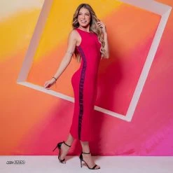 AQUISIÇÃO TRICOT Sexy Knit Midi Dress Shaper With Logomania - 63230 Women